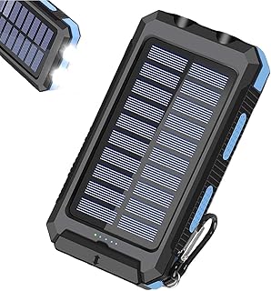 Solar Power Bank 20000mAh – Portable Fast Charging Charger with Torch & Compass – Waterproof Backup Battery for Camping, Outdoor Use, and Travel