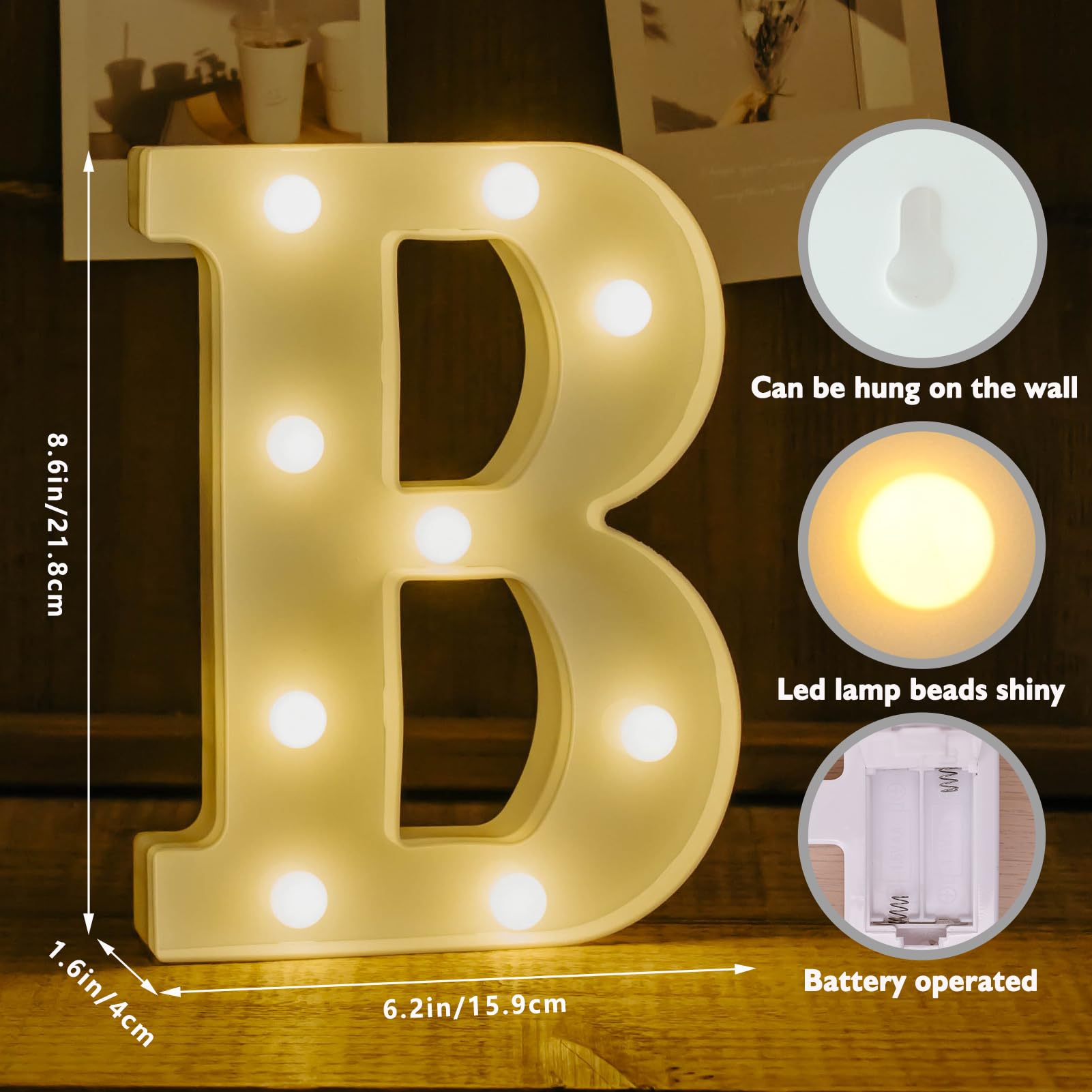 Snapklik.com : Light Up Letters, Led Letter Lights 26 Alphabet ...