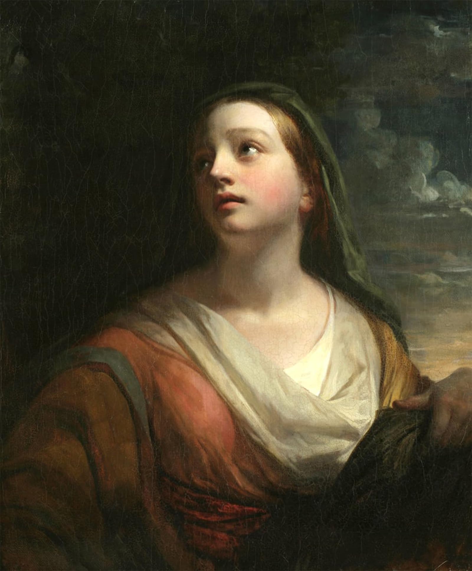 POSTERIIk Famous Modern Artwork Art Mural a Sibyl by Daniel Huntington Oil Paintings Pictures for Home Decor 60x90cm