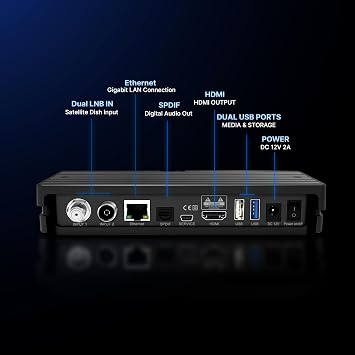 Dreambox One Ultra HD 2X DVB-S2X Multistream Tuner (4K 2160p E2 Linux Dual WiFi H.265 HEVC)