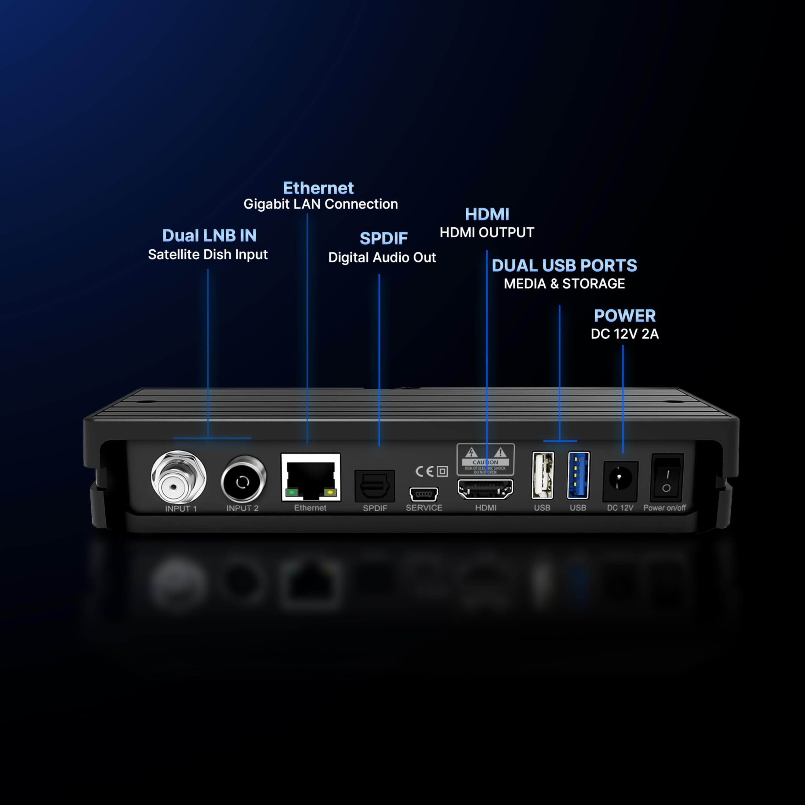 Dreambox One Ultra HD 2X DVB-S2X Multistream Tuner (4K, 2160p, E2 Linux, Dual WiFi H.265, HEVC)