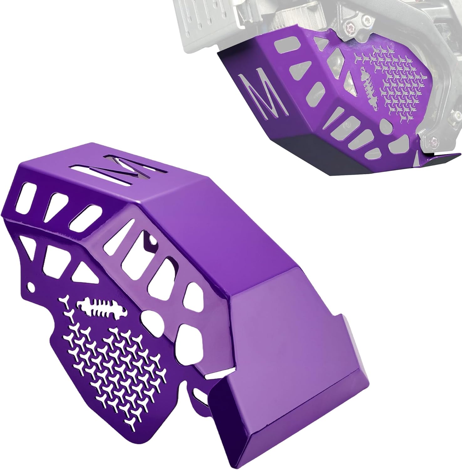Skid Plate for Surron Light Bee,Dirt Bike Engine Chassis Protection Bash Guard for Surron Light Bee X and S/LBX/LBS-Purple