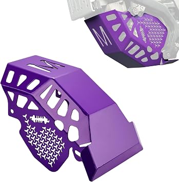 Skid Plate for Surron Light Bee,Dirt Bike Engine Chassis Protection Bash Guard for Surron Light Bee X and S/LBX/LBS-Purple