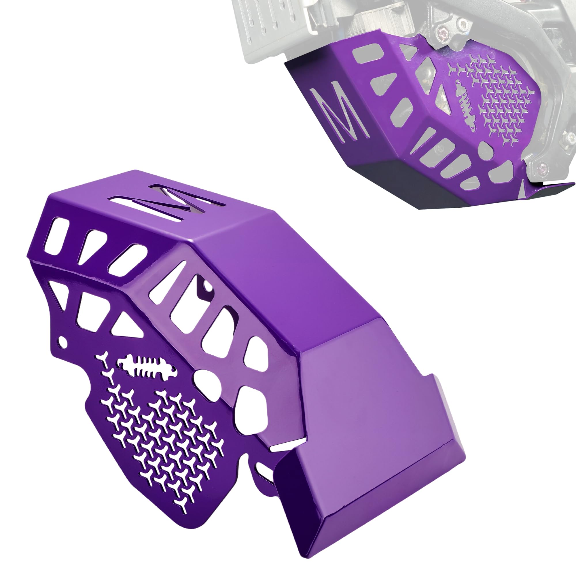 Iron Skid Plate for Electric Dirt Bike Surron Light Bee X S-Purple