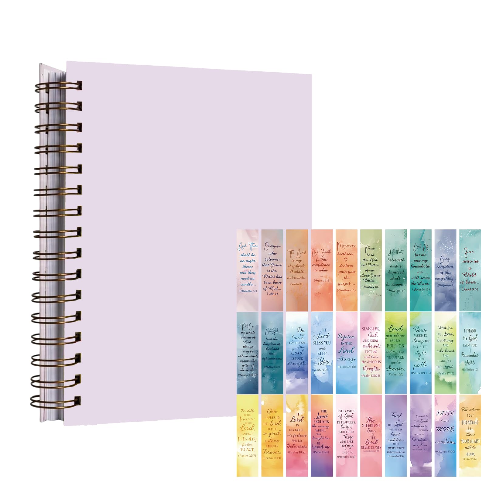 atnayo Bible Study Journal, The 52 Week Bible Study for Women Notebook and 30 Bookmarks, Pink