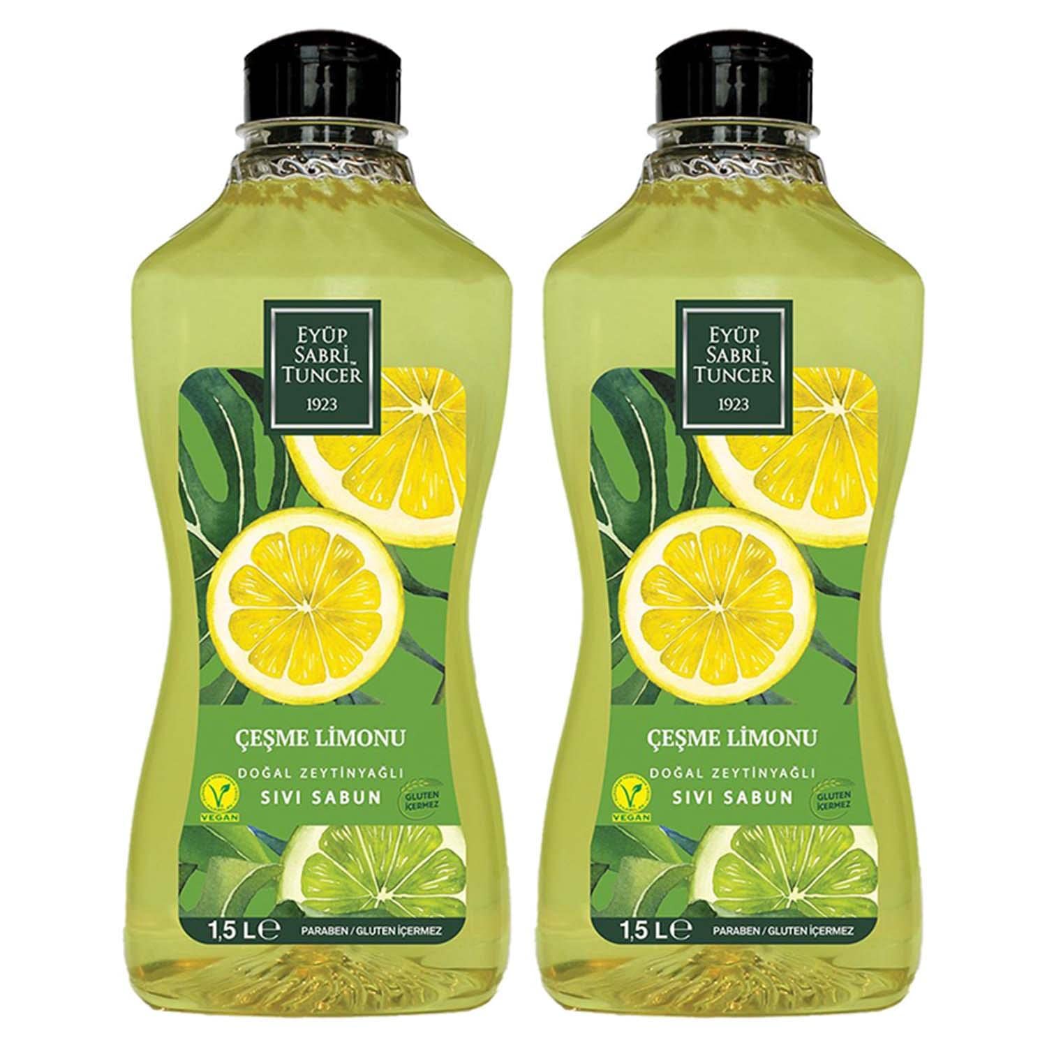 EYÜP SABRİ TUNCER Çeşme Limonu Doğal Zeytinyağlı Sıvı Sabun 1,5 lt (2)