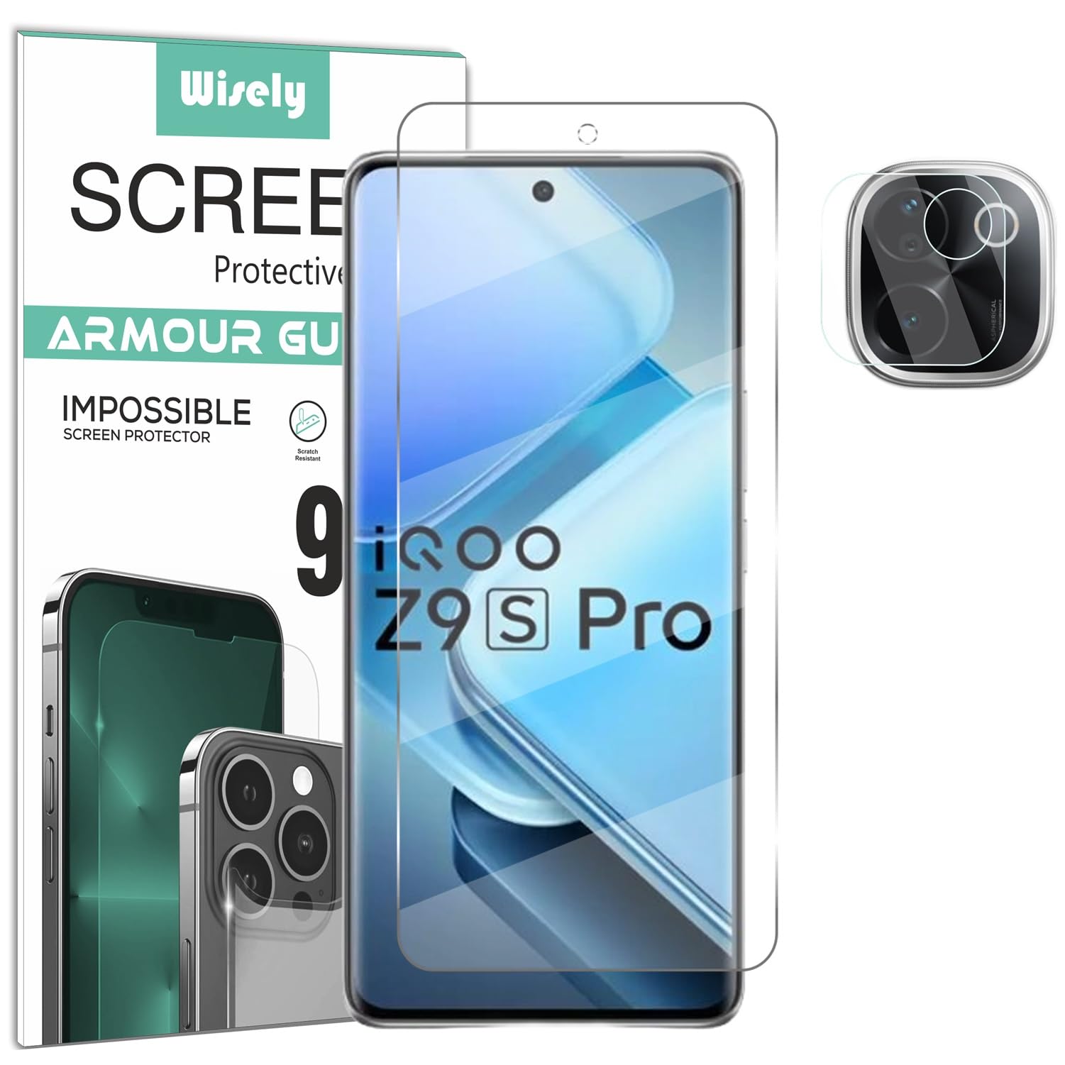 Wisely 2in1 Impossible Unbreakable Camera Lens Nano Glass + Front Guard Screen Protector for iQOO Z9s Pro 5G Anti Scratch Flexible Screen Guard HD Clear (B0DHVS8Y8Z) Amazon Price History, Amazon Price Tracker