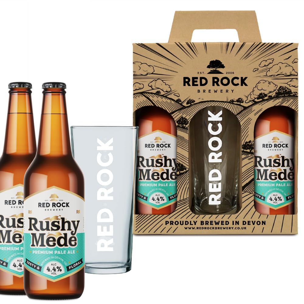 Red Rock Brewery Traditional British Ale Gift Set with Glass - 2x 500ml Bottles of English Beer (Capstan 5.8%) — view 6