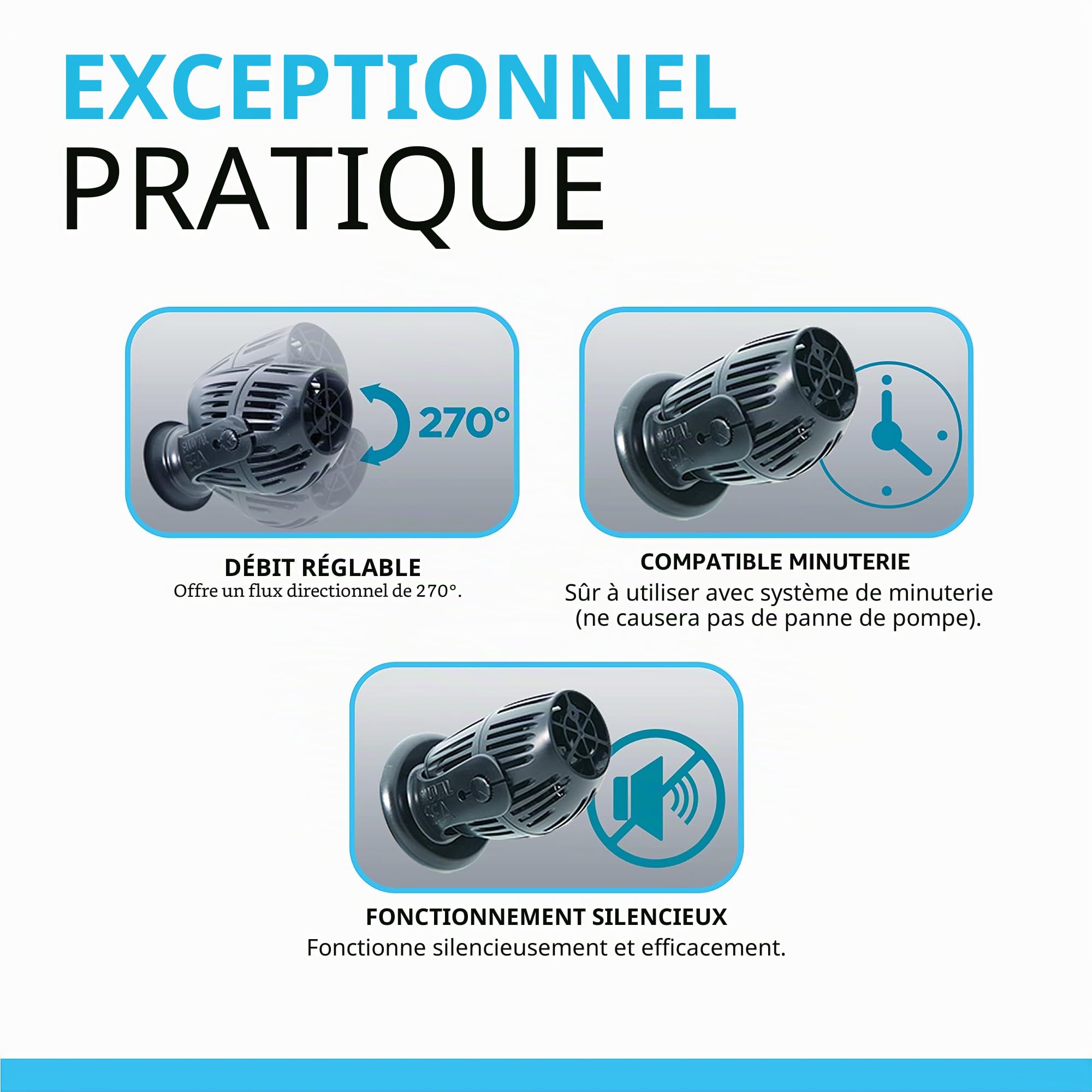 Fluval Sea Pompe de Circulation CP3 pour Aquariophilie