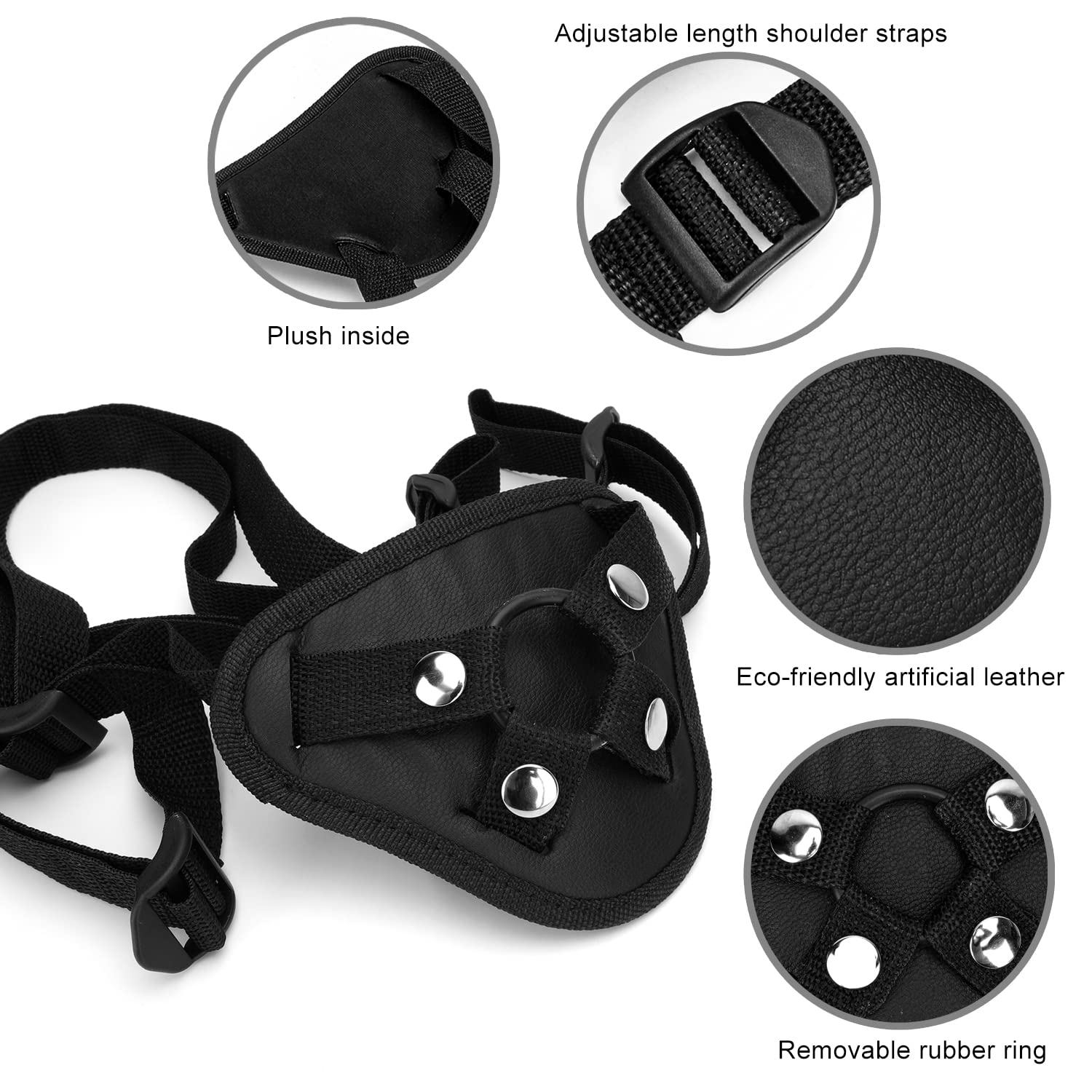 Strap on Dildo anale con imbracatura regolabile Plug anale rimovibile per lesbiche Uomini Donne Masturbazione Coppie Sex Toy