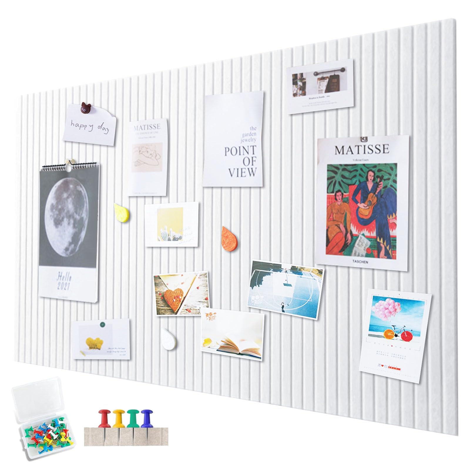 Tablón de anuncios de fieltro grande, autoadhesivo, 120 x 90 cm, tablero decorativo de fieltro, 0,9 cm de grosor, pizarra plegable para fotos, tableros de notas, tableros de anuncios, decoración de