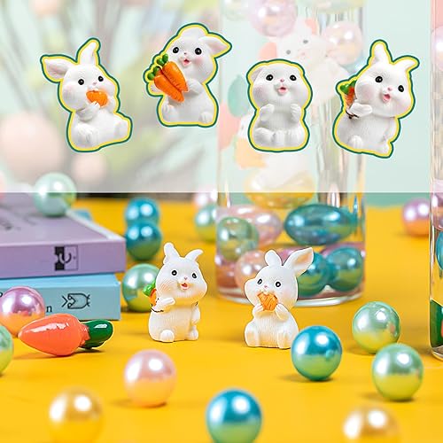 Miniatura 5 de HTZNHXT 120 piezas de relleno de jarrón de Pascua, cuentas de perlas multicolor de bastón de caramelo, perlas flotantes para jarrones, hogar, mesa,