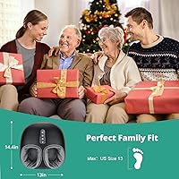 Vista 2 de Medcursor - Máquina masajeadora de pies con calor, masaje de pies proporciona alivio para músculos cansados y plantares, terapia de amasado