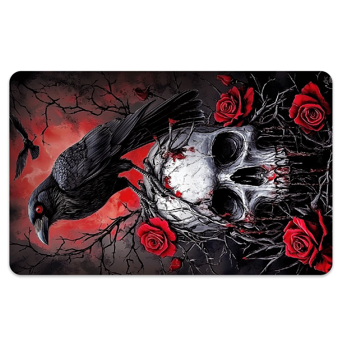 Peacoblue Bank Card Sticker Gothic Crow Credit Debit Card Custom Skin Cover Protector, 4 Styles Scratch-Proof Attractive Decal for Most Popular EBT Transportation Key Card