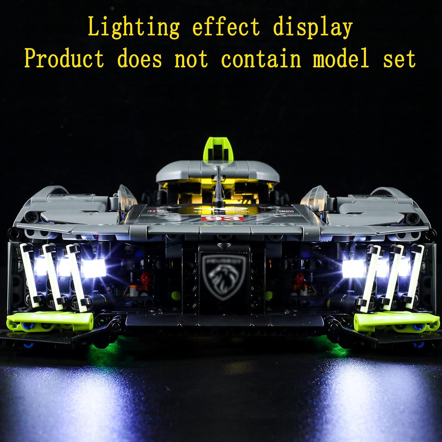 GEAMENT LED Light Kit Compatible with Lego Peugeot 9X8 24H Le Mans Hybrid Hypercar - for Technic 42156 Model Set (Model Set Not Included)