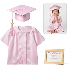 Baby Graduation Cap and Gown Set, NICU Graduate Outfit with 4x6 Photo Frame & Diploma 2026 Charms Soft Matte Infant Toddler