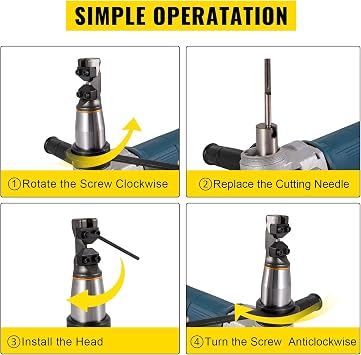 VEVOR Electric Metal Nibbler 625W Nibbler Metal Cutter 1000RPM High Speed Rotor 0.16in/4mm Metal Nibbler 110V w Replaced Blades Storage Case Sheet Metal Nibbler for Cutting Stainless Steel, Aluminium