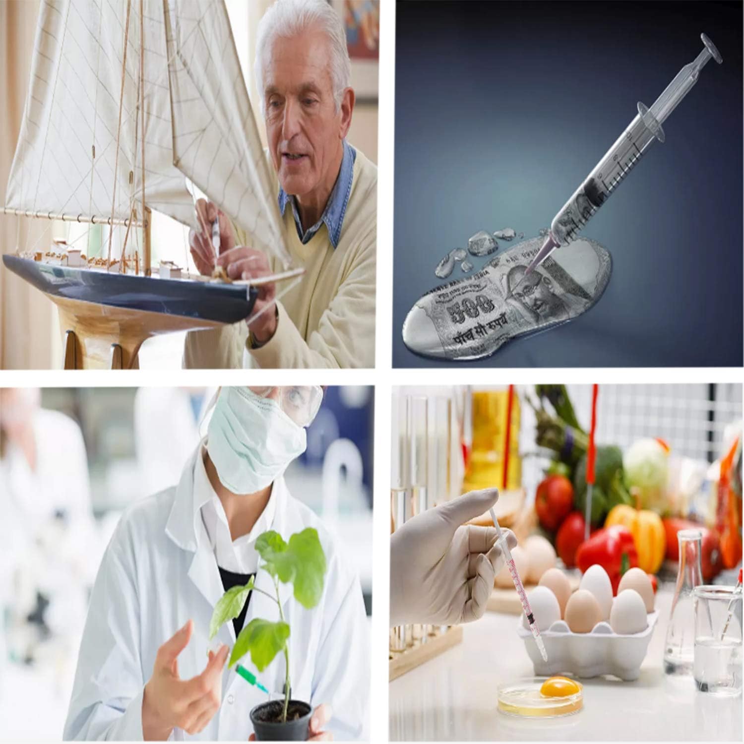 3 Pack 20ml Plastic Syringes, Individually Sealed Syringe for Scientific Labs, Feeding Pets, Oil or Glue Applicator : Industrial & Scientific