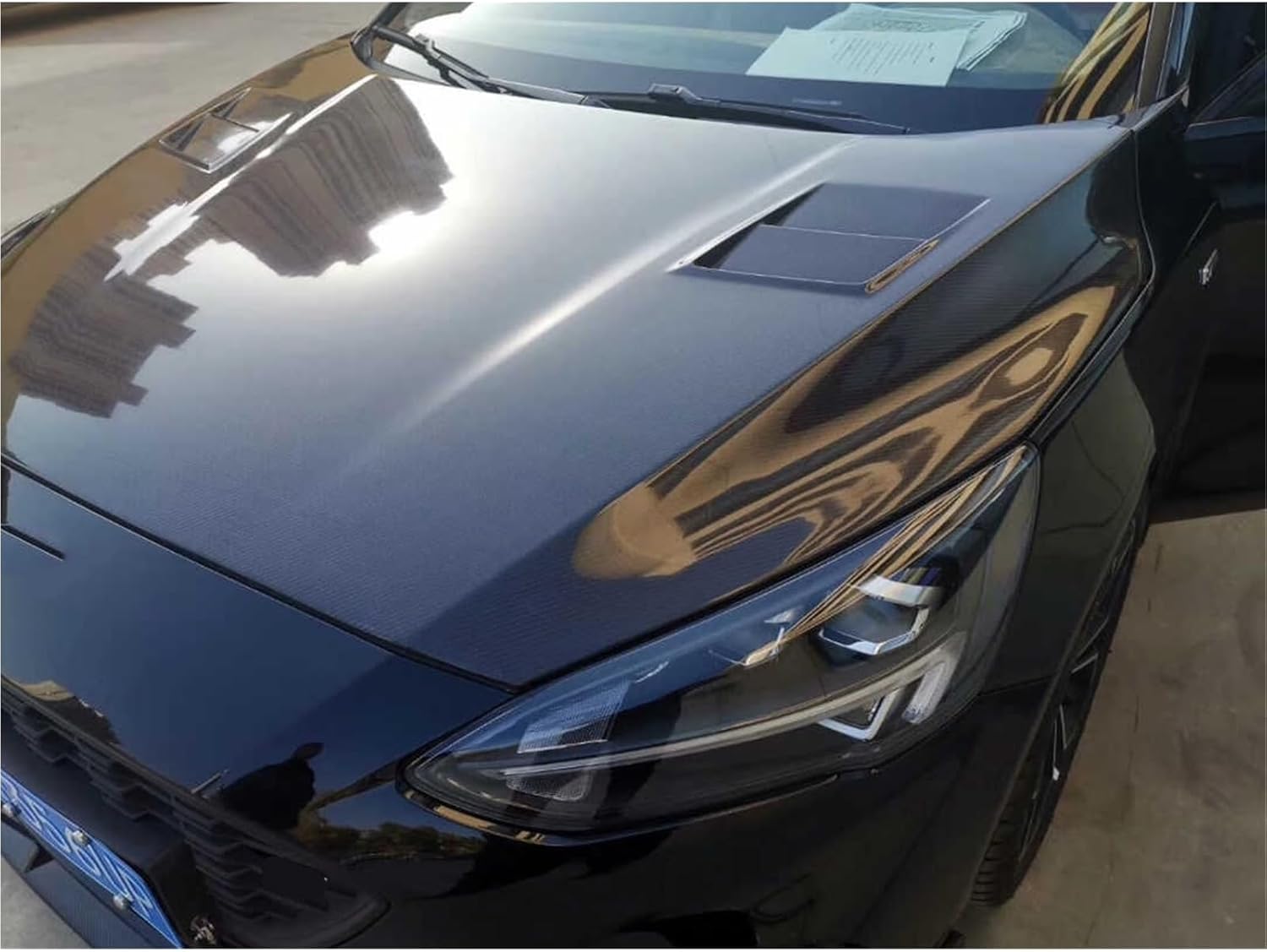 OEM Style Carbon Fiber Compatible for Ford Focus St Mk2 Rs Engine Hood Vent