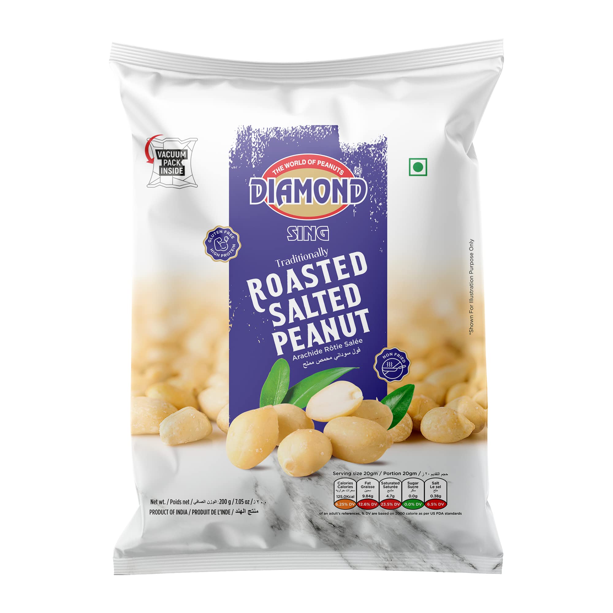 DIAMOND VACUUM SALTED PEANUTS 200 GM (Pack Of 2) (B09VYYM2ZC) Amazon Price History, Amazon Price Tracker