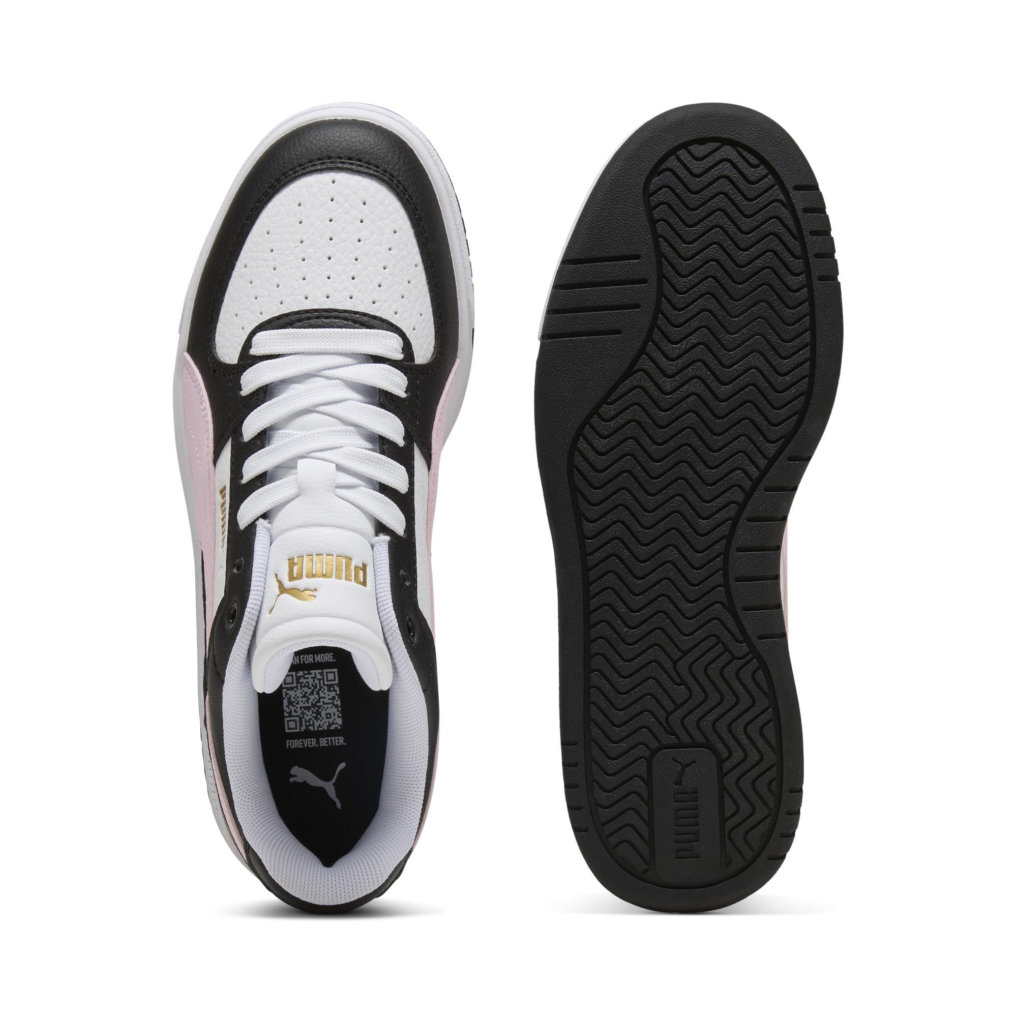 PUMA CAVEN III Unisex-Sneaker, Weiß-Perlenrosa-Gold, 8 UK – Ansicht 4