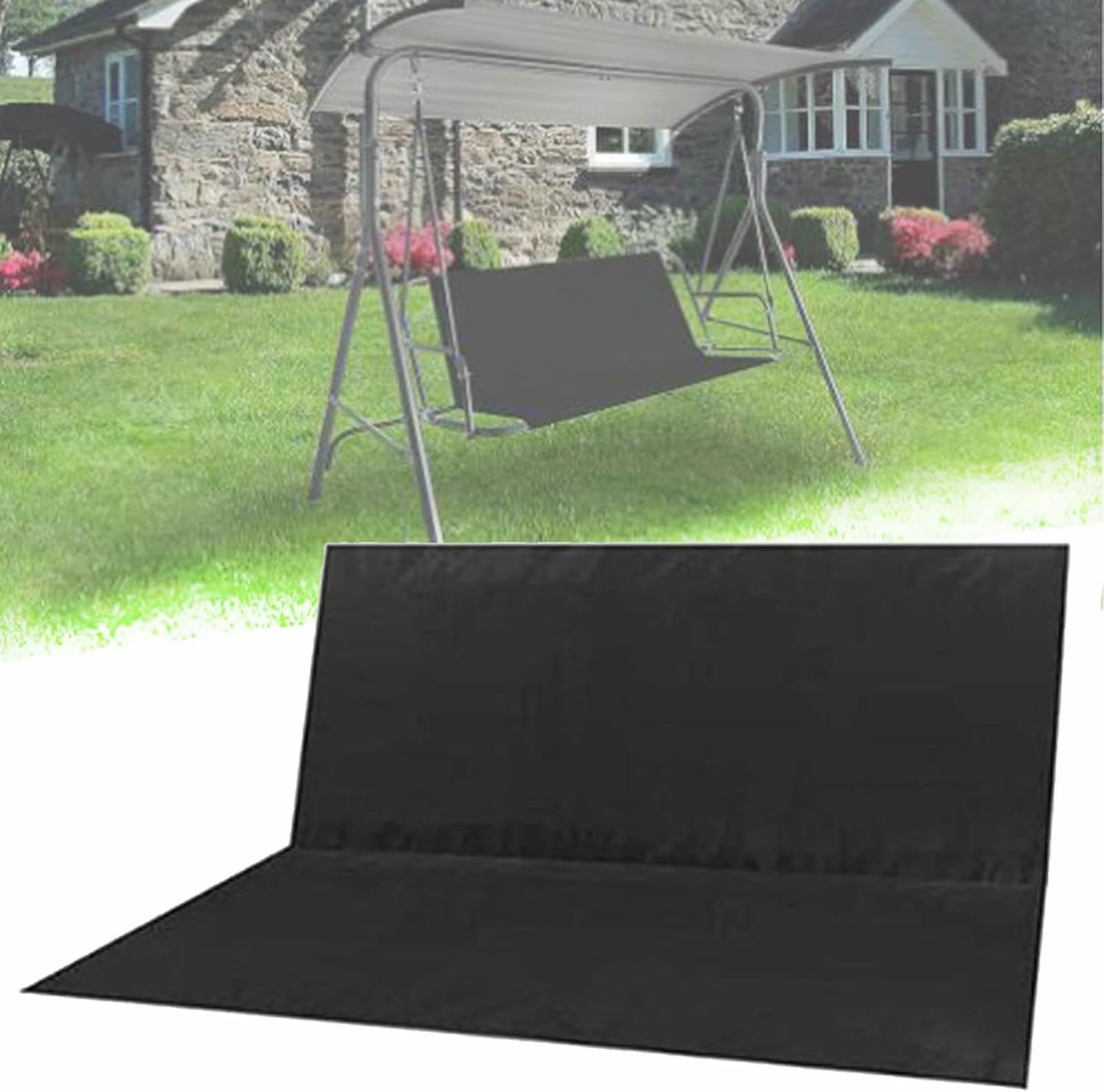 Funda de cojín para columpio de patio impermeable de repuesto beige exterior