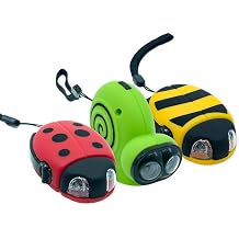Flipo Cranky Critters Hand Crank Flashlight - مجموعة من 3 شعلة Dynamo Flashlight قابلة للشحن في حالات الطوارئ مع 2 LED ساطع وحزام معصم للتخييم ، المنزل ، السيارة ، المشي لمسافات طويلة ، انقطاع التيار الكهربائي ، البقاء على قيد الحياة