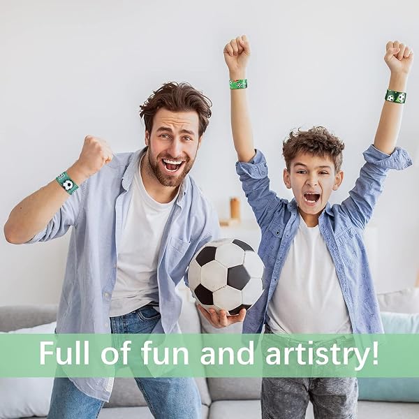 20PCS World Cup Football 2026 Football Gifts for Boy Slap Bands (Random Style) Colorful Wristbands Feature Bold Designs Including National Team Themes Game Day Decoration 22x3cm - 5