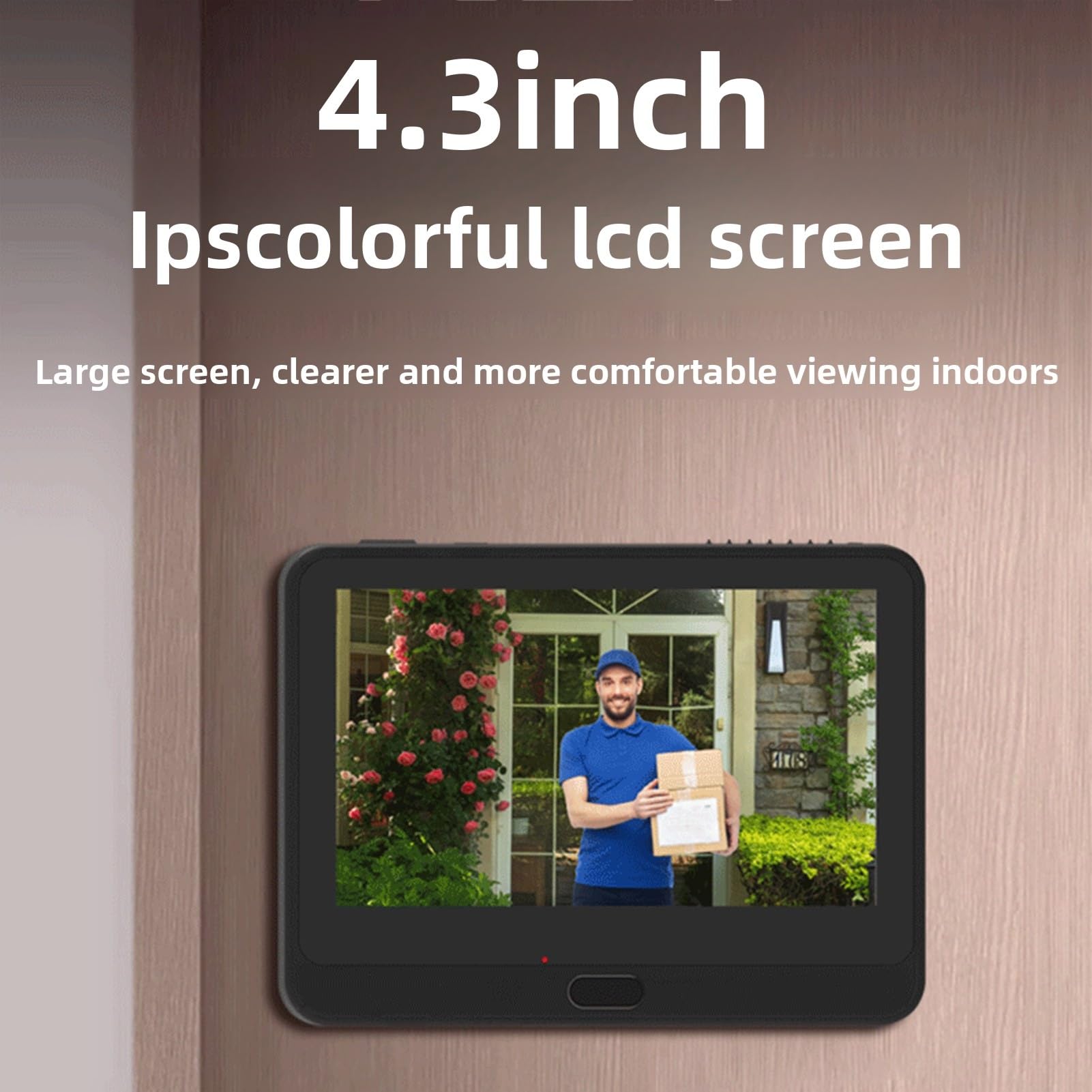 Annadue Telecamera Spioncino 1080P, Spioncino Digitale con Schermo Colori 4,3 Pollici, Rilevamento Umano PIR, Registrazione Ad Alta Definizione, Cambio Vocale, per Monitoraggio