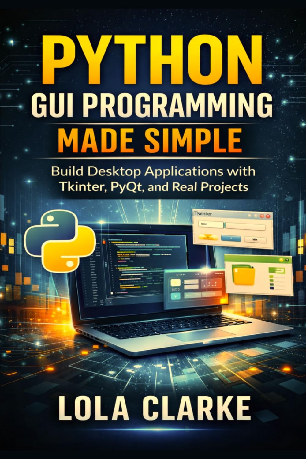 PYTHON GUI PROGRAMMING MADE SIMPLE: Build Desktop Applications with Tkinter, PyQt, and Real Projects