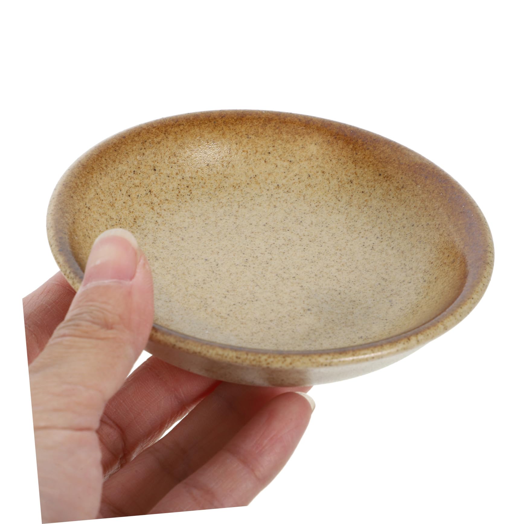 6 Keramik Dipschalen Beige, Stapelbare Kleine Saucenschalen für Sushi