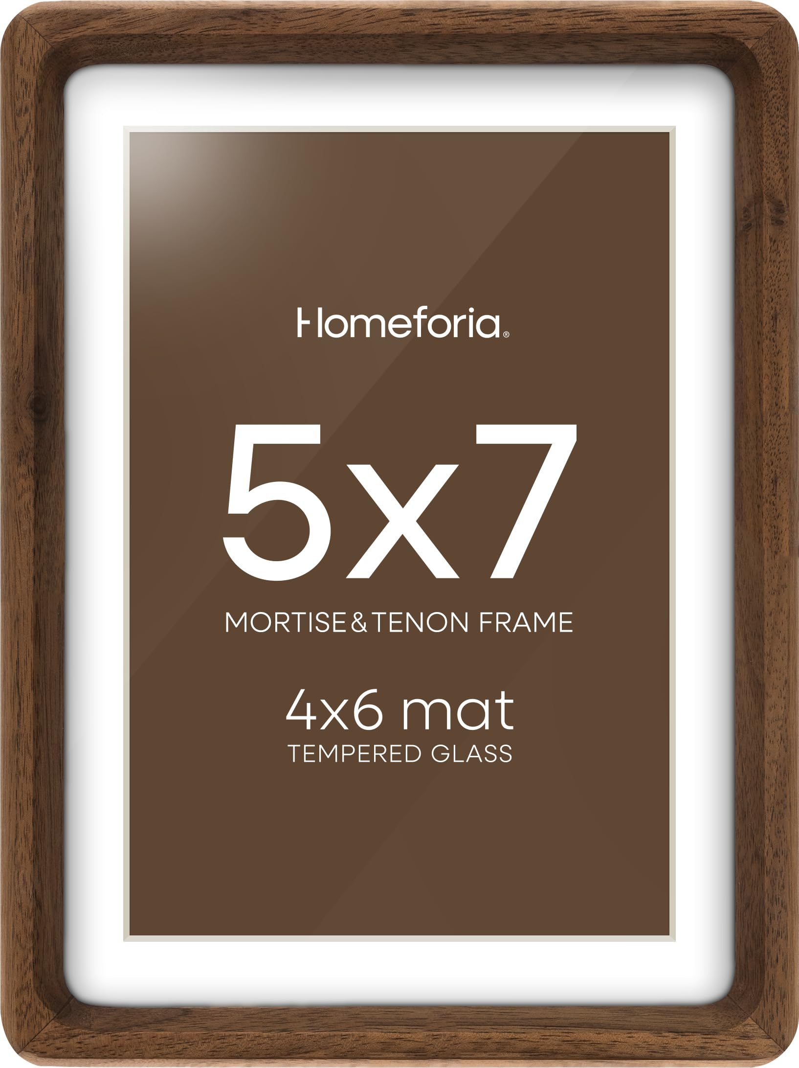 Homeforia 5x7 Walnut Picture Frame
