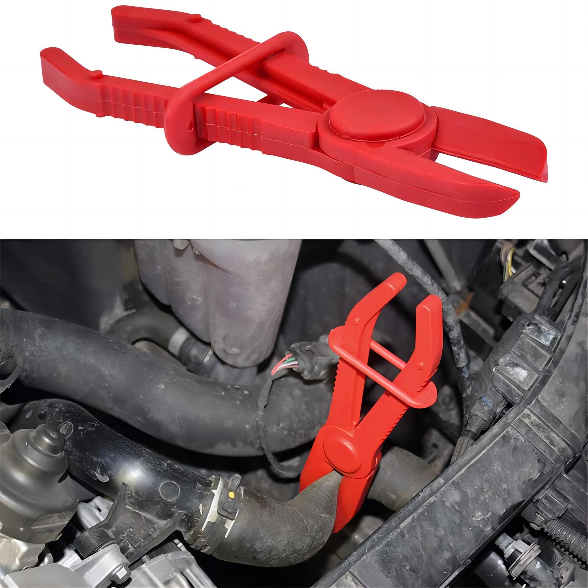 Lot De 3 Pinces De Serrage BOOMSTART En Nylon - Pour Tuyaux Carburant, Frein, Refroidissement | Rouge