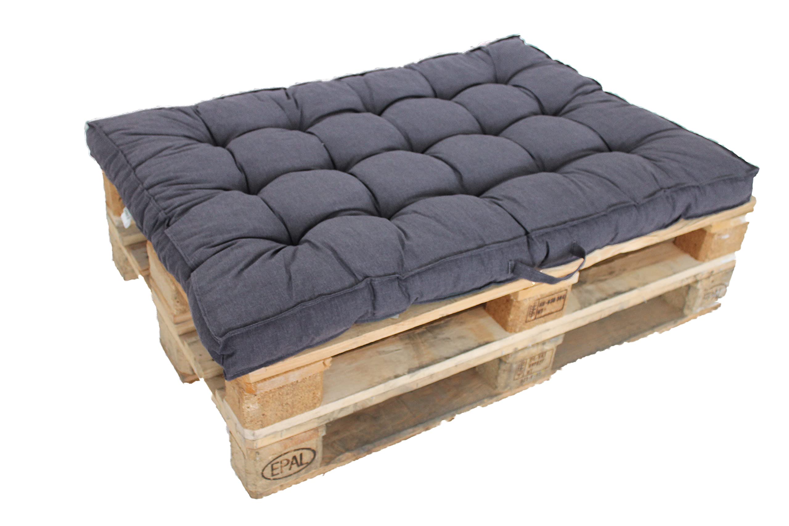 Ambientehome Cuscino per pallet, 120 x 80 cm, grigio chiaro