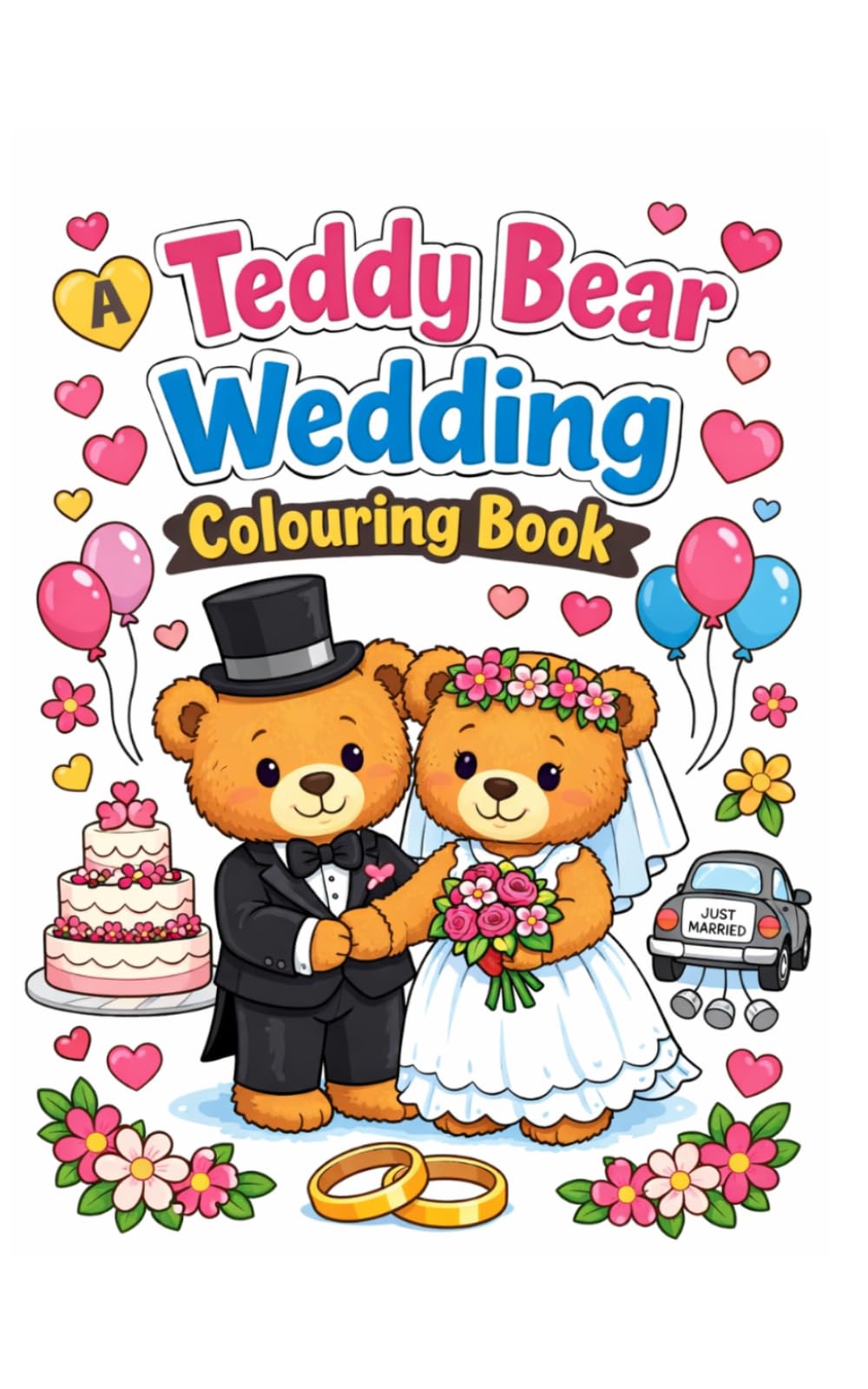 Teddy Bear Wedding Colouring Book