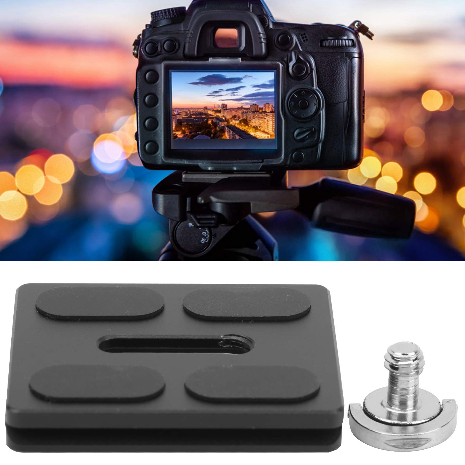 AntiVibration 5x4.2x0.8cm 36g Quick Release Plate Aluminum Alloy Compatible with QAL50 Tripod Ball Head