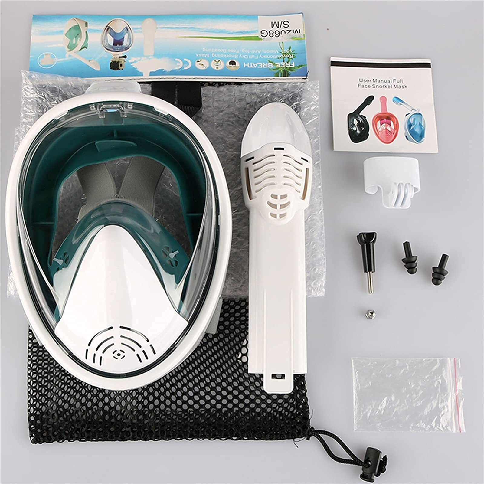 Masque De Plongée avec Tuba, Masque De Plongée sous-Marine, Lunettes Antibuée, Lunettes De Plongée sous-Marine, Natation, Ensemble De Tuba Relaxant Intégral, Noir SM, Noir SM, Noir SM