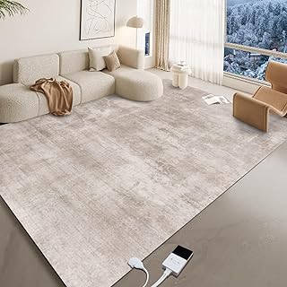 Graphene Electric Heating Carpet Soft Plush Heated Area Rug Heater Floor...