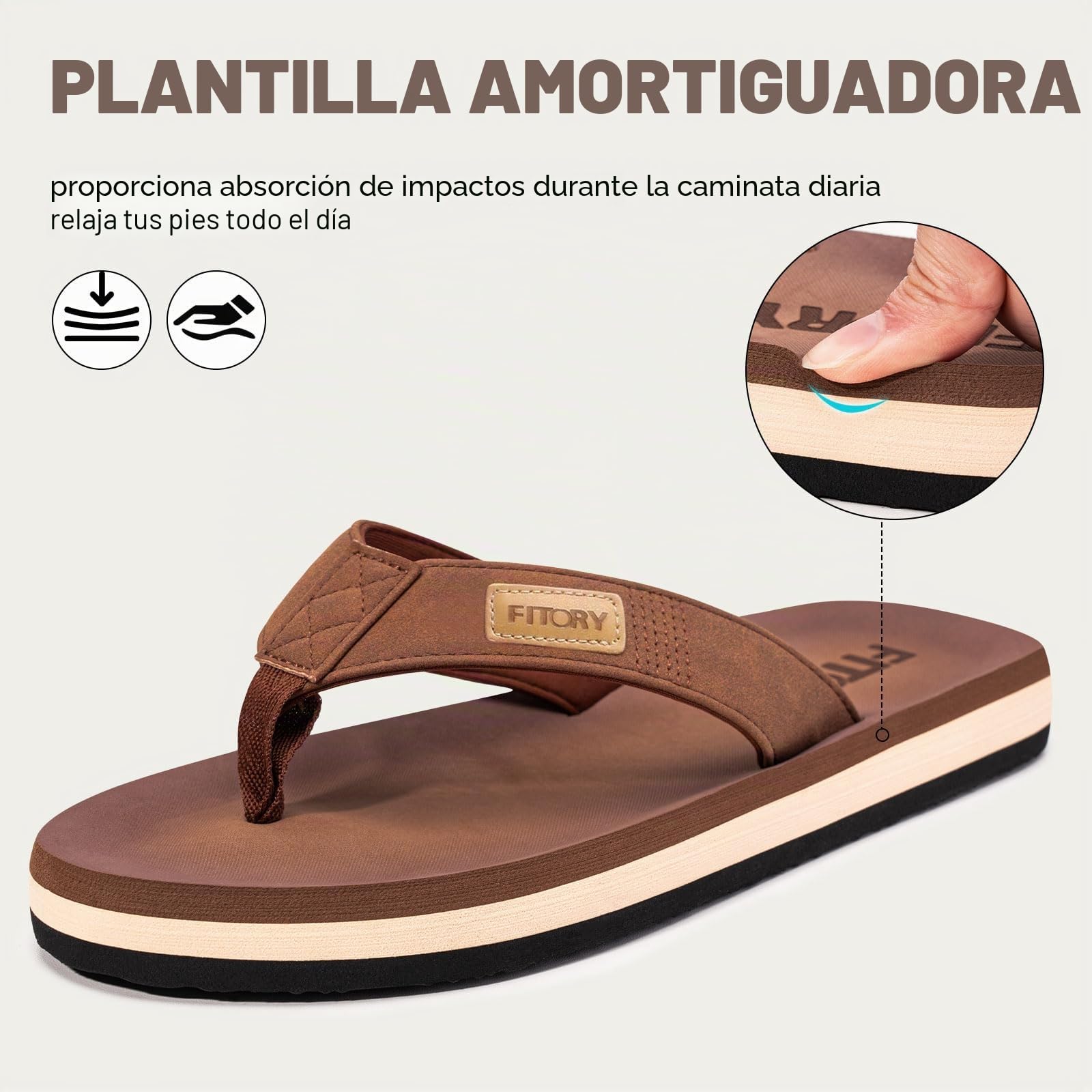 FITORY Chanclas de Hombre para la Playa Zapatos Planos de Verano para Piscina Casual Talla 39-48 EU