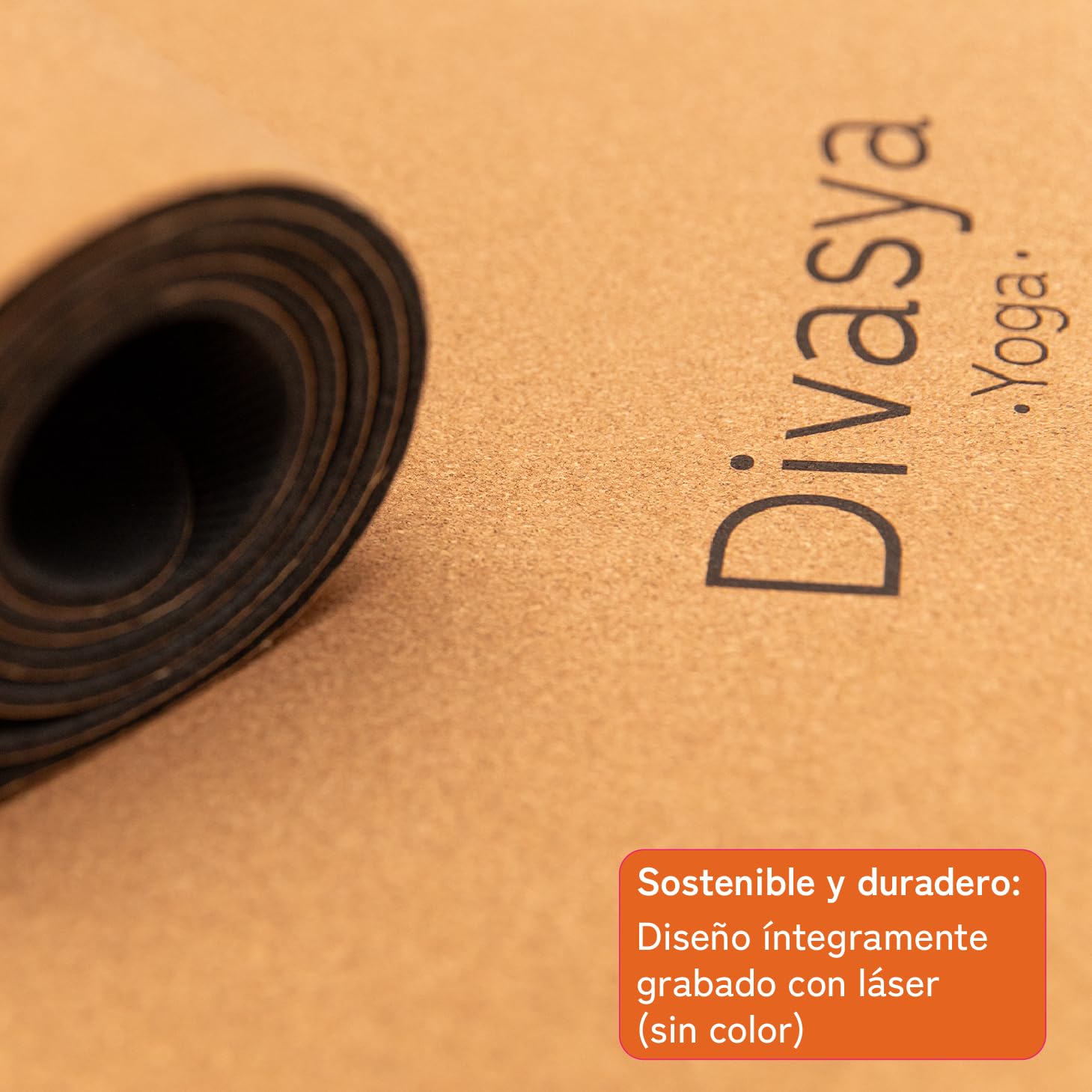 Esterilla de yoga premium de corcho antideslizante: de caucho natural antideslizante y corcho, natural y sostenible, extra ancha y extra gruesa (183 x 66 x 0,4 cm), correa de transporte