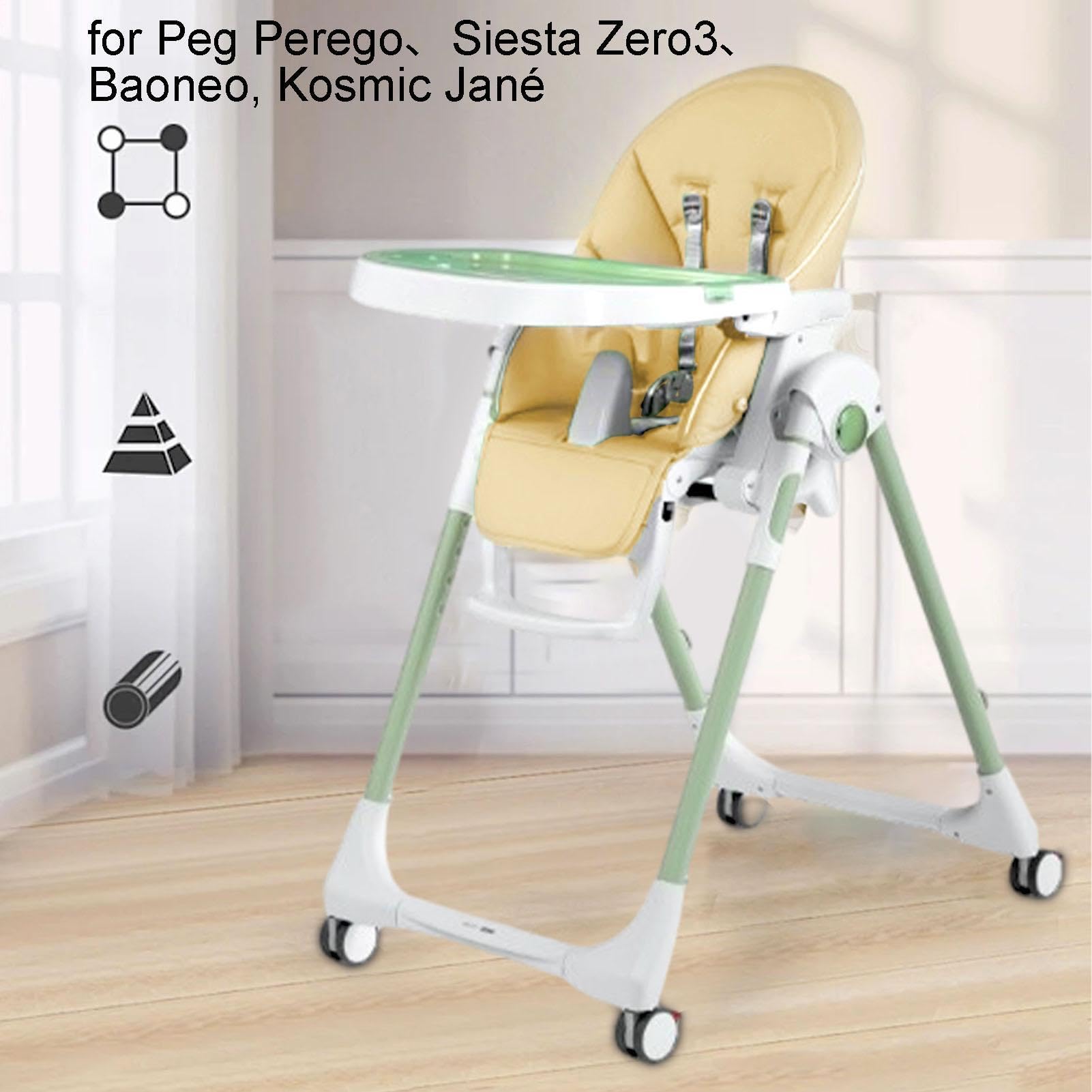 Bebe Fundas Trona Cojín De Asiento Para Silla Alta Para Bebé Fundas De Repuesto Para Tronas De Bebé Fundo De Cojín Para Asiento De Alimentación De PU Cómoda Para Niños