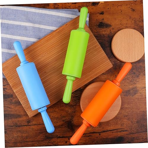 Miniatura 9 de STOBOK Mini rodillos para niños, herramientas de masa para el hogar, cocina, niños, paquete de 3 (color al azar)