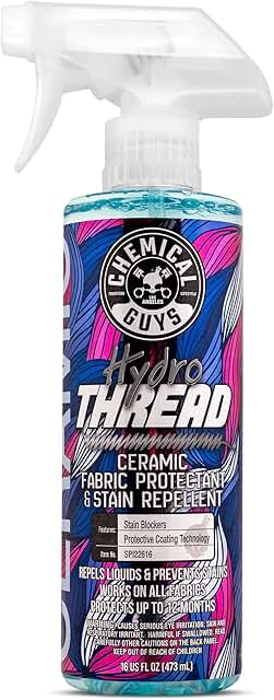 Chemical Guys SPI22616 HydroThread Ceramic Fabric Protectant & Stain Repellent (Works on Fabric, Carpet & Upholstery), 16 oz.
