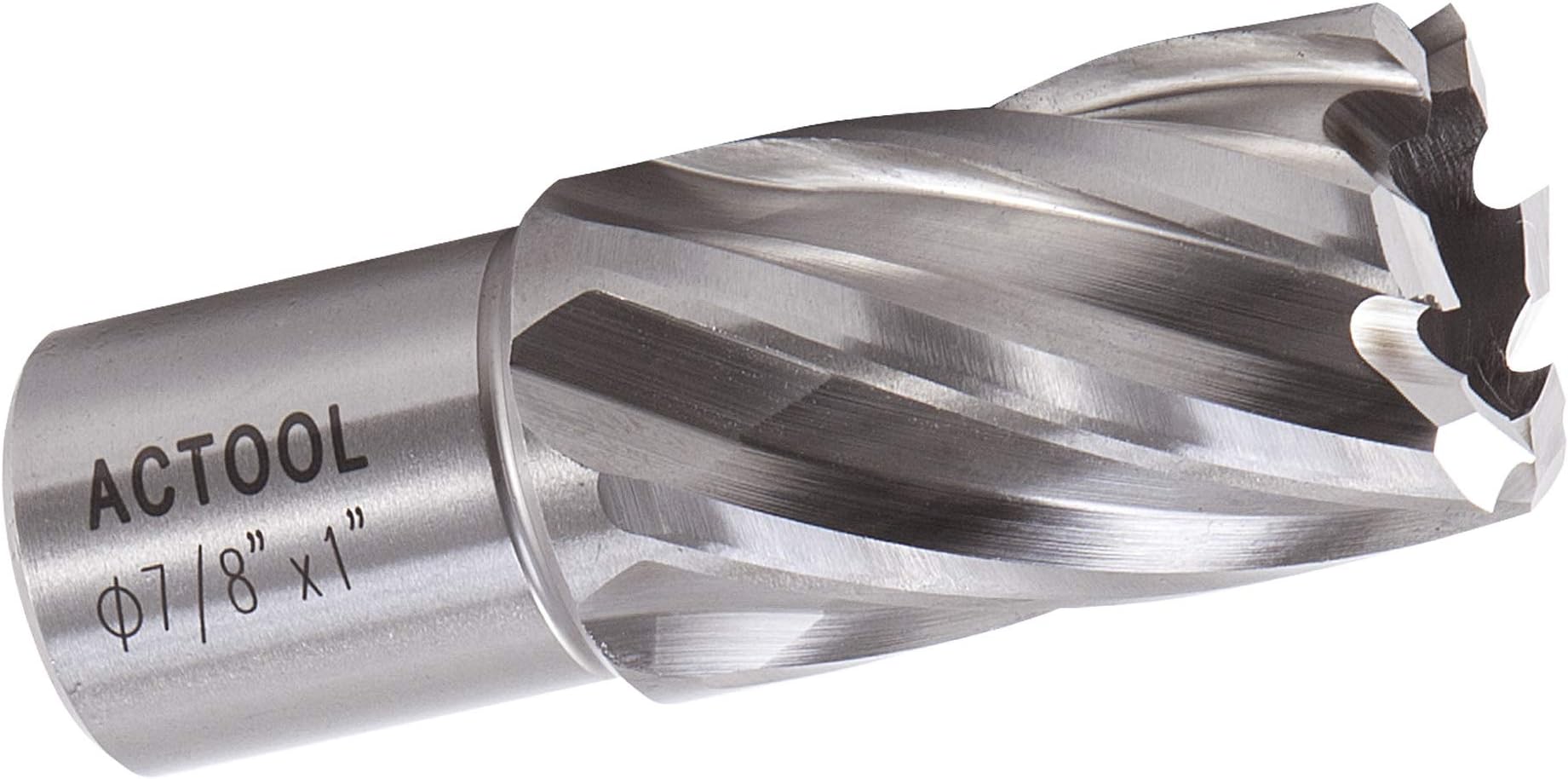 ACTOOL7/8" Diameter × 1" Depth of Cut HSS ANNULAR Cutter with 3/4'' Weldon Shank