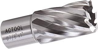 ACTOOL 7/8" Diameter × 1" Depth of Cut HSS ANNULAR Cutter with 3/4'' Weldon Shank