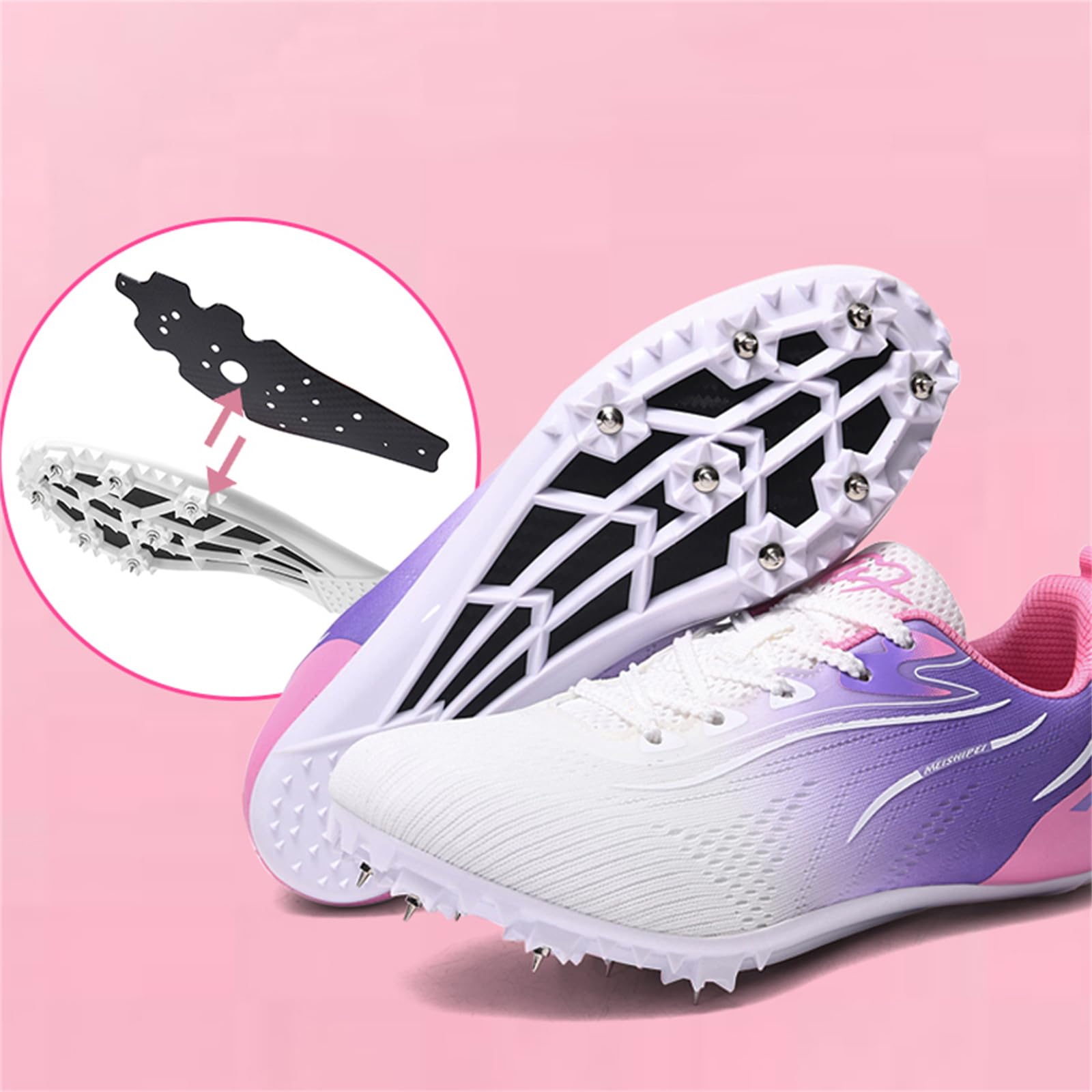 Zapatillas De Atletismo para Hombre Mujer Y Niño con Clavos De Malla Cómodas para Saltar Y Correr