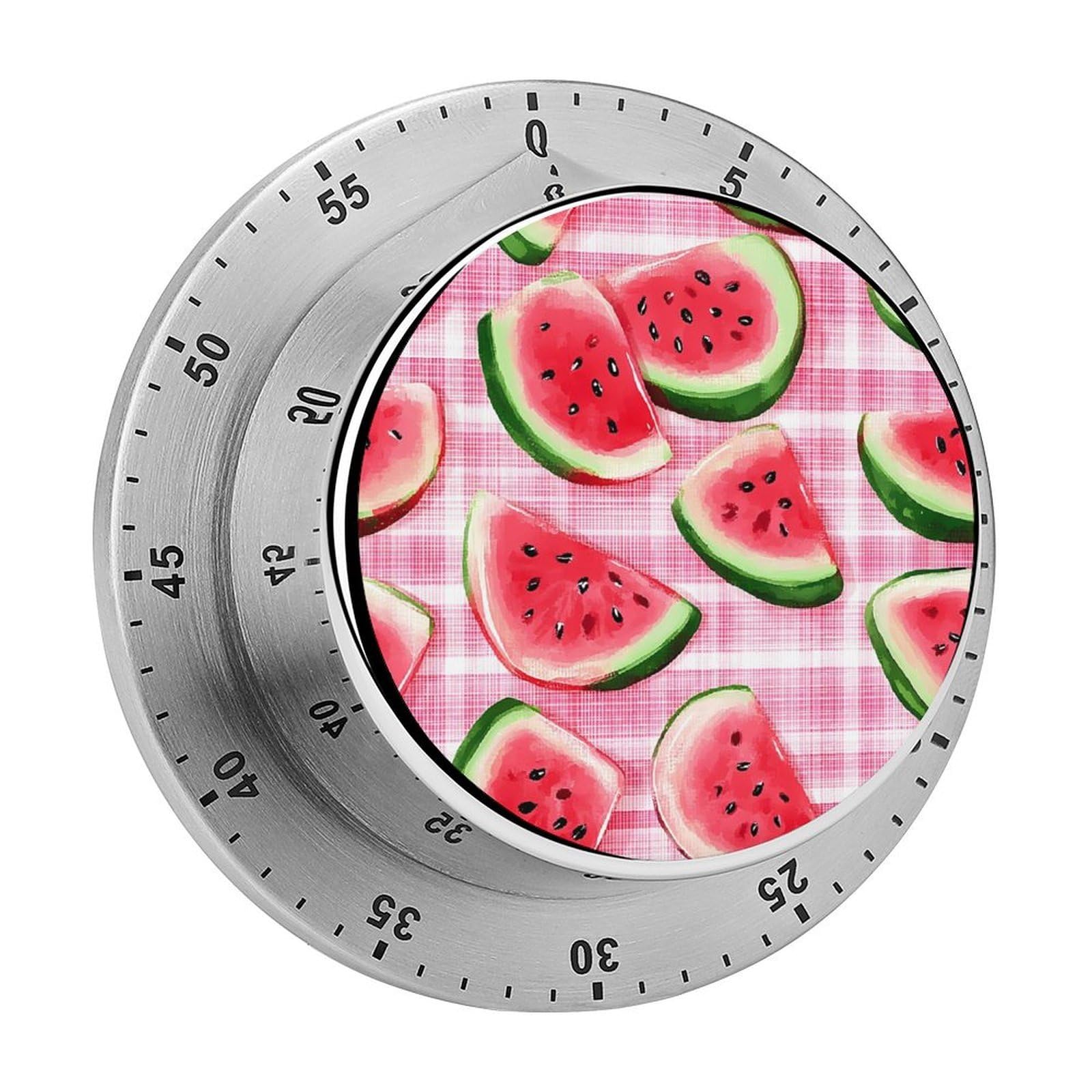 Watermelon Slices Magnetic Timer for Kitchen Cooking Productivity Stainless Steel Timers with Alarm