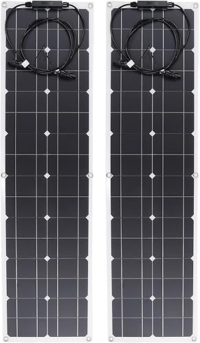 Solar Panel Charger Kit, Solar Power System Kit High Efficiency Easy to Use 50W PET Protective for Door Opener for Camping