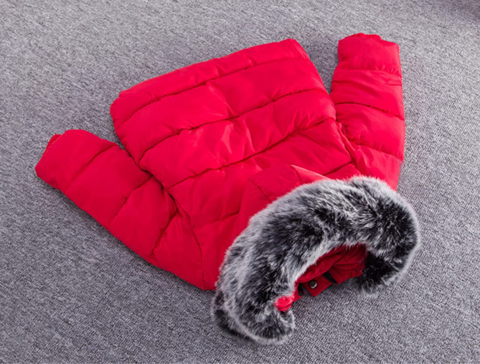 Generisch Niños Niños Bebé Niños Abrigos de Invierno Espesar Cuello Polar Sudadera con Capucha Chaqueta de Plumas a Prueba de Viento Traje de Nieve Ropa Ropa Exterior Verano Niños