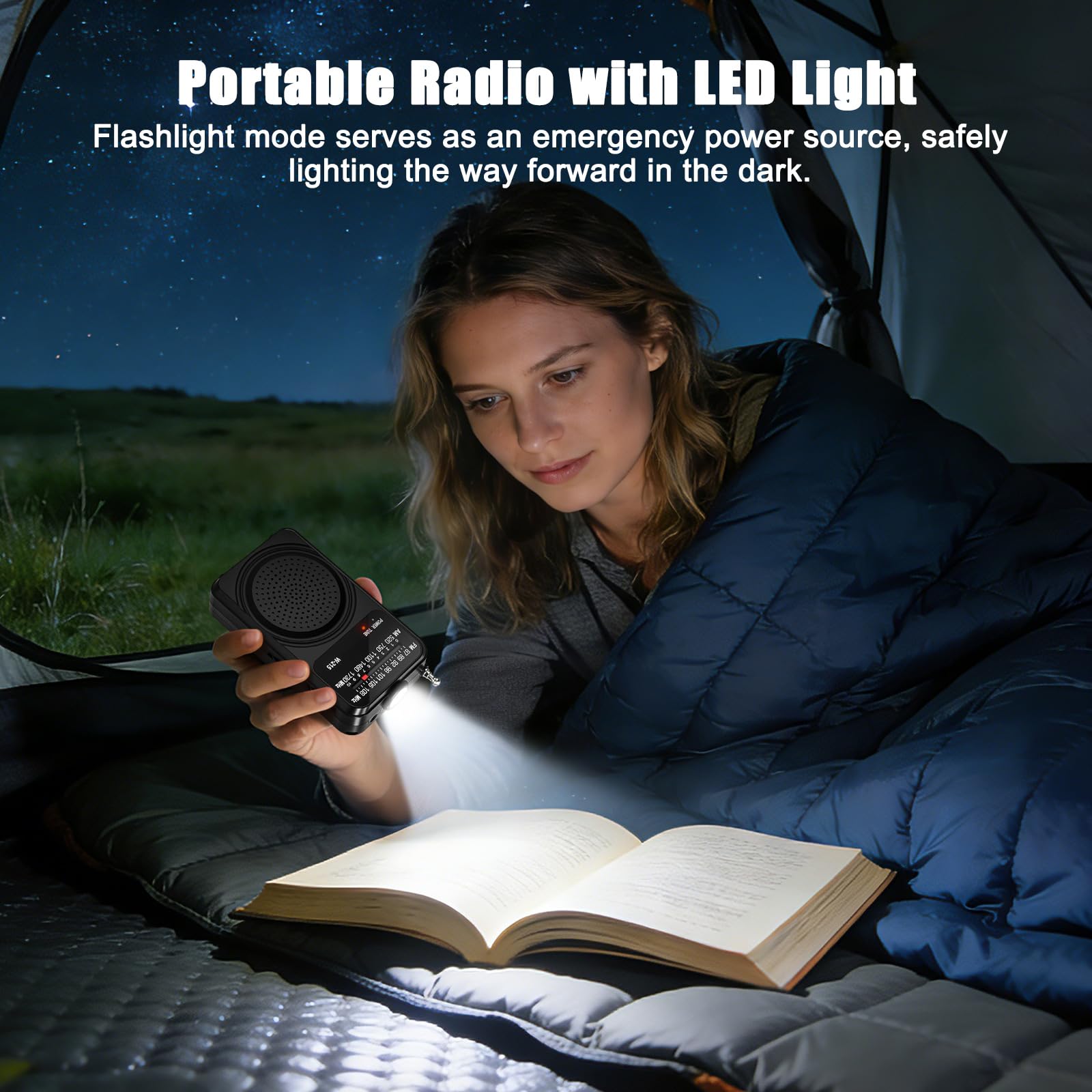 Tendak Przenośne radio FM/AM, małe przenośne radio z doskonałym odbiorem, mini radio na baterie obsługuje wymienne baterie (AA)
